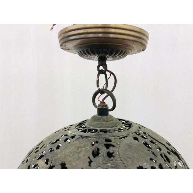 English Antique Iron Chandelier For Sale - Image 3 of 13