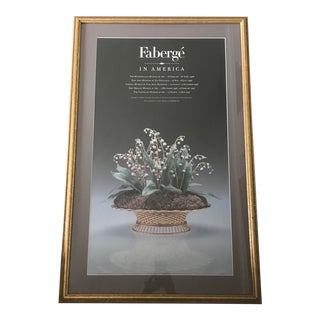 Faberge in America Exhibition 1996-1997 Tour Poster With Gold Frame- Rare! For Sale