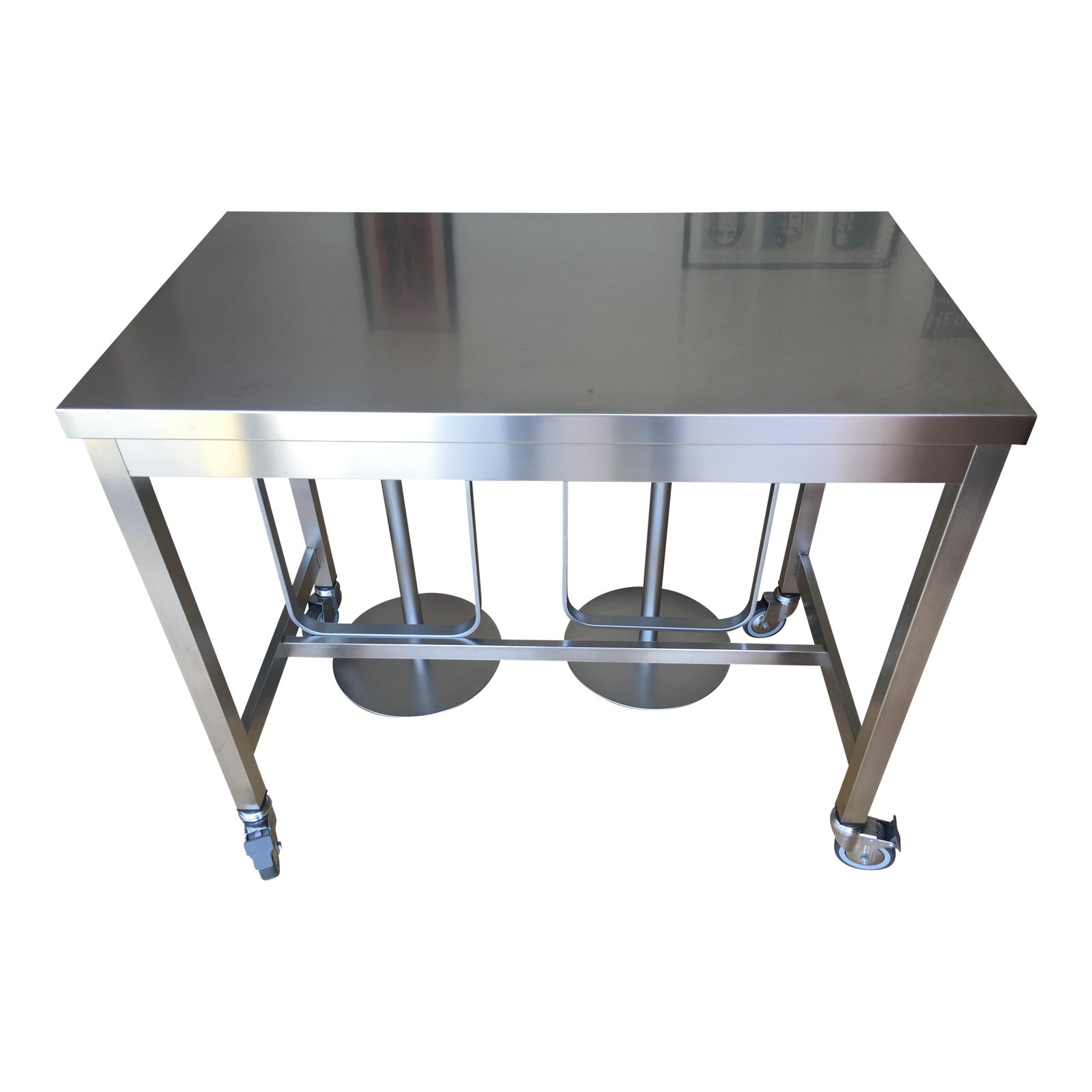 Design Within Reach Stainless Steel Counter Height Table Chairish