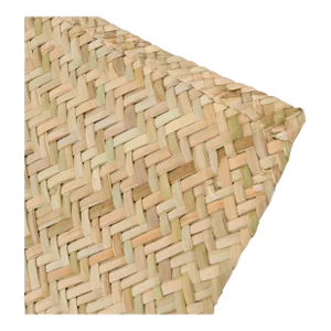 Rush House for Chairish Pascual Palm Matted Rug, 4' x 5'