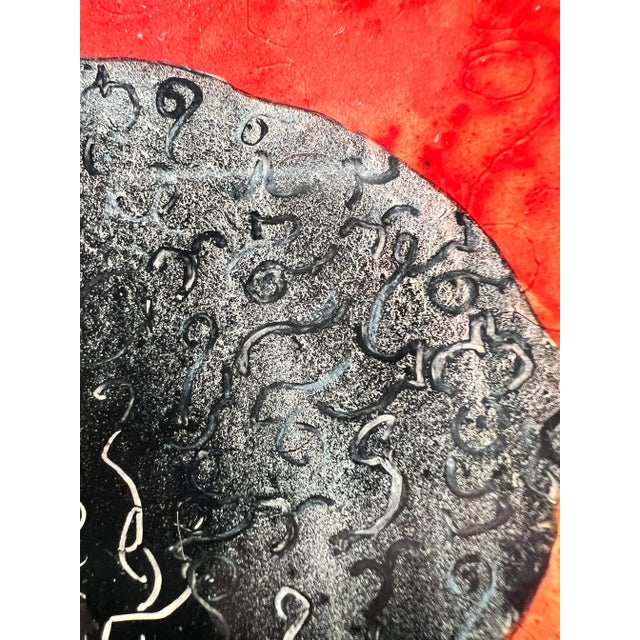 Still Life Contemporary Mixed-Media Painting "Black Etched Vessel" For Sale - Image 4 of 9