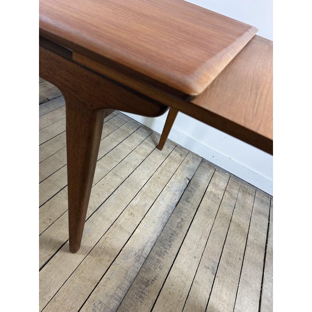 Vintage Scandinavian Teak Dining Table with 2 Integrated Extensions, 1970s For Sale - Image 10 of 13