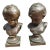 Pair of Continental Patinated Bronze Busts of Youths, Circa 1880s For Sale