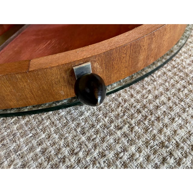 Vintage Marquetry Turntable For Sale - Image 4 of 7