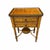Vintage two drawer, one shelf drinks or side table. The refinished top had a brass gallery surround and zigzag inlaid...
