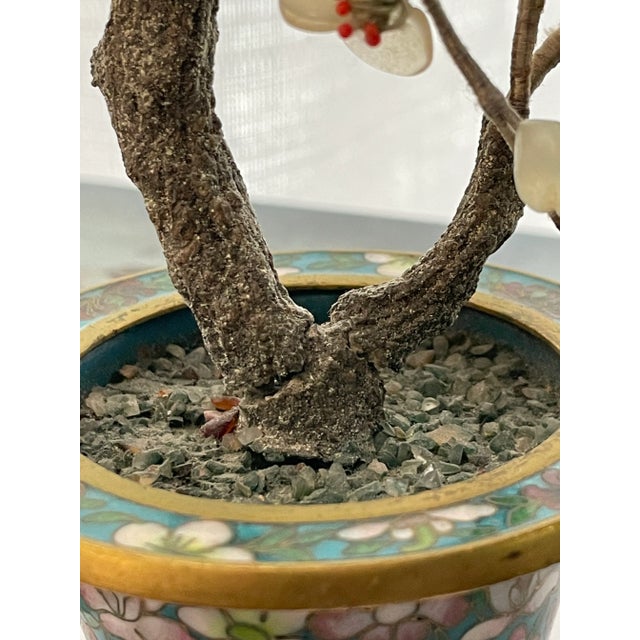 Chinese Vintage Miniature Chinese Hard Stone Bonsai Tree For Sale - Image 3 of 12