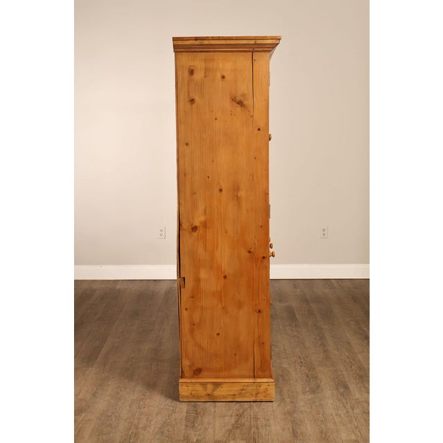 Pine Country Style Armoire Cabinet With Drawers For Sale - Image 14 of 18