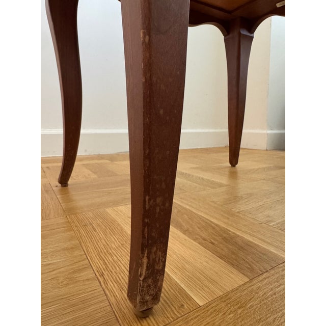 Ethan Allen French Provincial 2-Drawer Side Table, Cherry Finish, Cabriole Legs, Made in Usa For Sale - Image 10 of 18