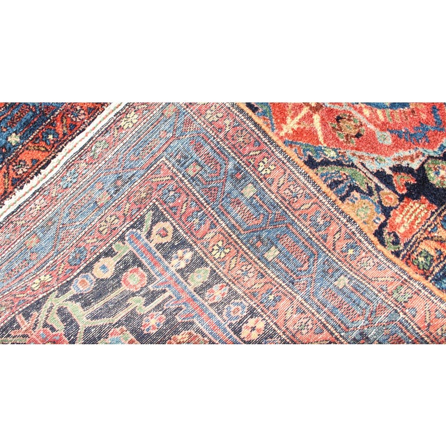 Antique Persian Hamadan Rug With Vibrant Geometric Floral Motifs 3'4 X 6'4 For Sale - Image 10 of 10