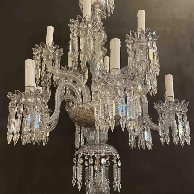 19th Century Bohemian Twelve-Light Crystal Chandelier, Italy For Sale - Image 16 of 18