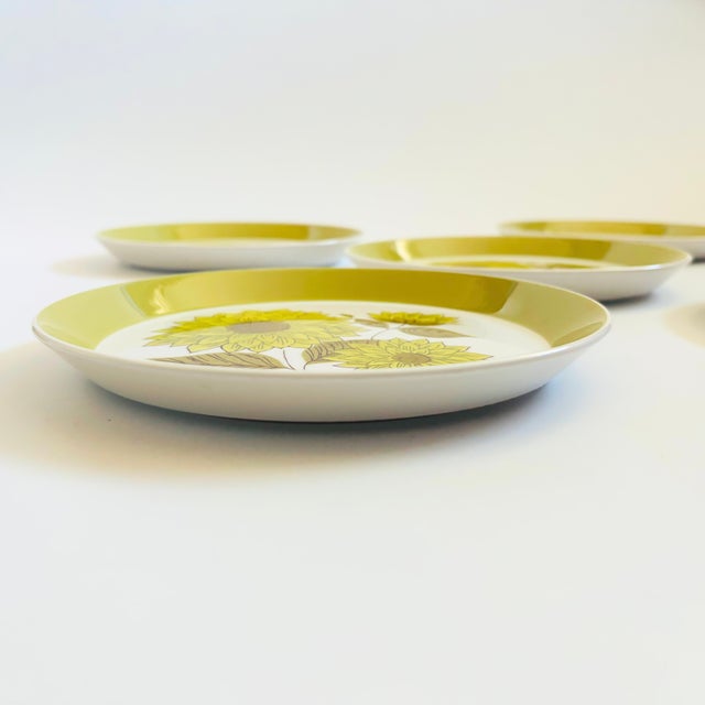 Ceramic Mid Century Mikasa Duplex Dahlia by Ben Seibel Salad Plates - Set of 5 For Sale - Image 7 of 13