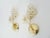 Vintage Wall Lights with Floral Shape in Gold Metal and Glass Pendants, 1980s, Set of 2 For Sale - Image 3 of 11