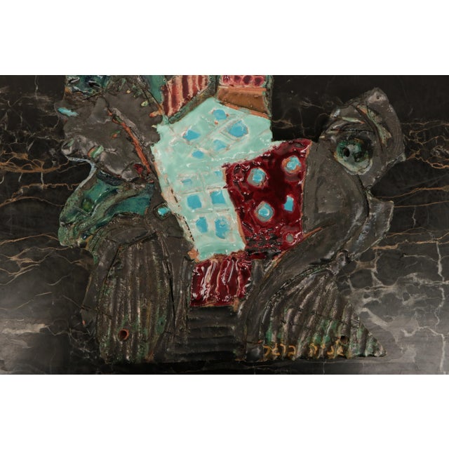 Genia Berger Ceramic Relief Tile Wall Hanging For Sale - Image 4 of 9
