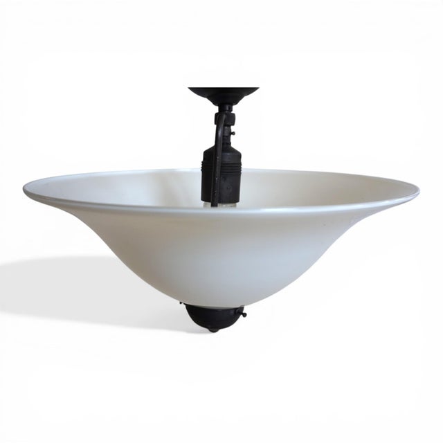 Art Deco Brass and Glass Ceiling Lamp, 1980s For Sale - Image 9 of 9