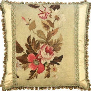 19th Century French Aubusson Pillow For Sale