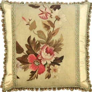19th Century French Aubusson Pillow