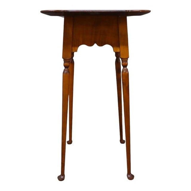 Pair River Bend LTD Federal Tiger Maple Butterfly Top Stands, Signed, 20thC For Sale - Image 13 of 13