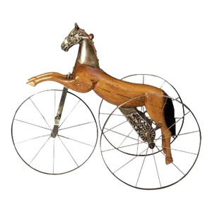 French Velocipede or Child's Horse Tricycle From the 19th Century