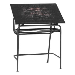 1960s Czech Metal School Desk For Sale