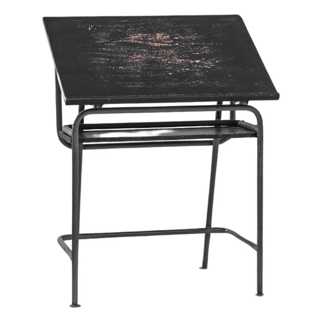 1960s Czech Metal School Desk For Sale