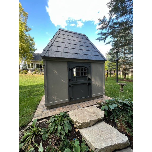 Beige French Style Garden Folly Slate Roofed Chalet Folly, 1940 For Sale - Image 8 of 11