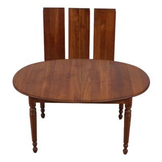 Stickley Cherry Oval Dining Table W. 3 Leaves For Sale