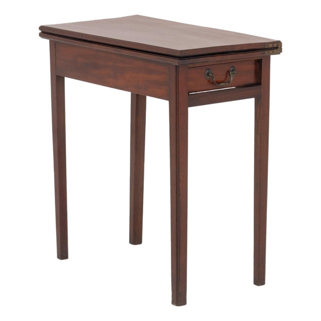 George III Mahogany Fold-Over Gate Leg Table For Sale