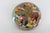 Mid-Century Modern Art Glass Paperweight Multicolor Yellow Black Orange Confetti Pattern 5074b For Sale - Image 3 of 9