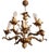 Vintage Florentine Chandelier Gilded in Gold Leaf, 1940s For Sale