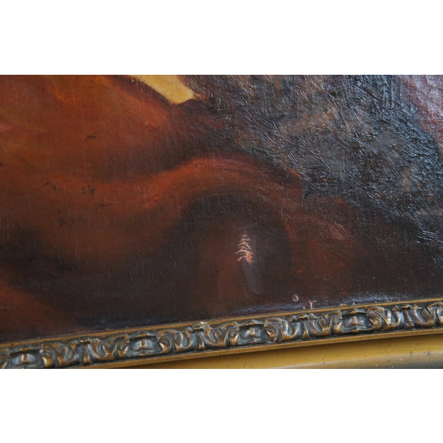 17th Century Antique Grand Tour Isaac Blessing Jacob After Govert Flinck 18th C. Baroque Old Master Painting 63" For Sale - Image 5 of 12