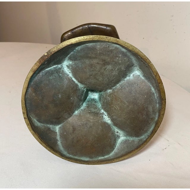 Antique 1800's Ornate Art Nouveau Patinated Bronze Leleu Paris Salon Oil Lamp For Sale - Image 12 of 12