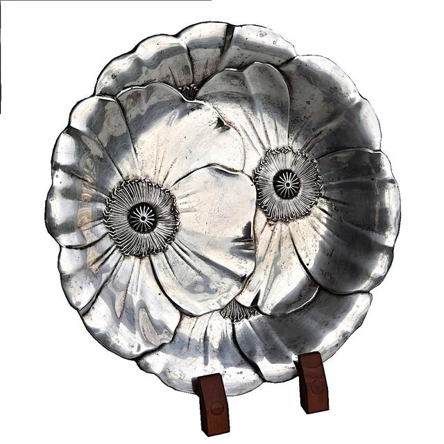 Mid 20th Century Wallace Silver-Plate Poppy Platter Model 715 For Sale - Image 12 of 16