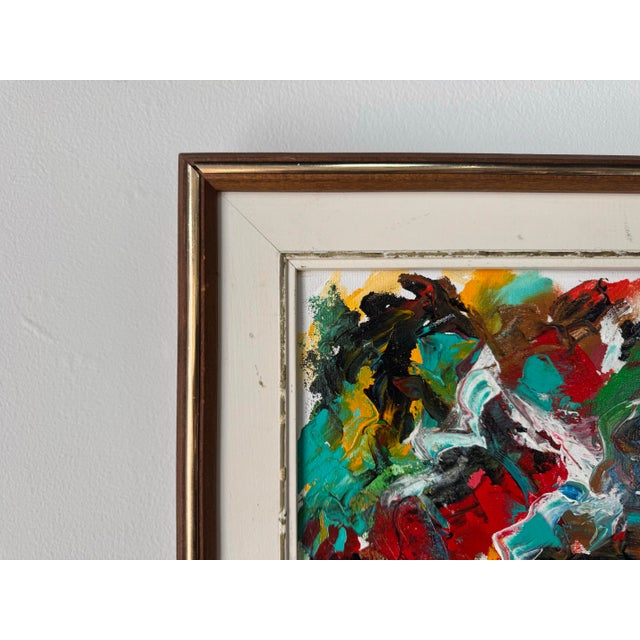 2010s Chief Joseph the Eagle Expressionist Abstract Acrylic on Canvas Painting For Sale - Image 5 of 11