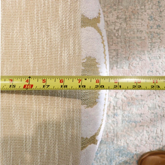 Textile Pasargad Grand Canyon Cotton Pouf, Gold Foiled For Sale - Image 7 of 7