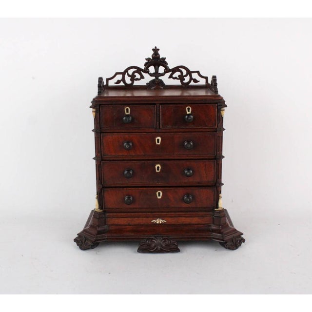Victorian Antique Salesman Sample Mahogany Chest of Drawers For Sale - Image 3 of 11