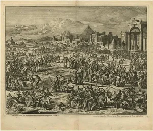 J. Luyken, Bible Scene: Third Plague of Egypt, 1743, Print