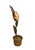 Late 20th Century Vintage Antiqued Tole Potted White Flower Sculpture / Toleware Floral / Flower Arrangement For Sale - Image 5 of 6