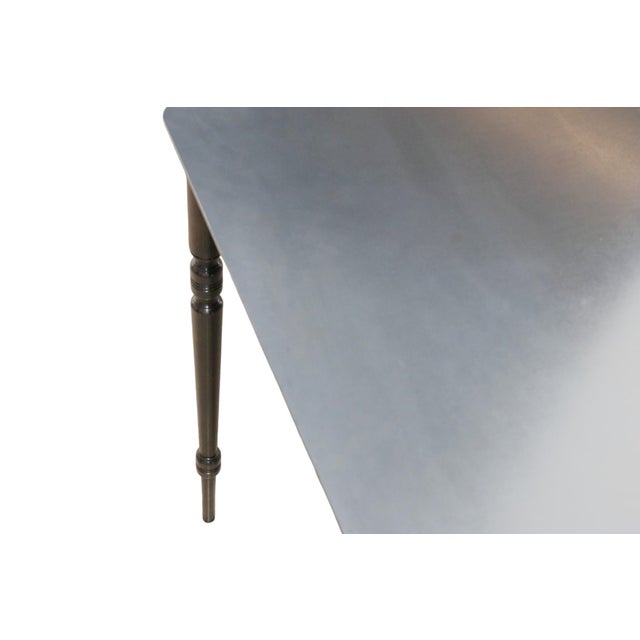 2010s Gregor Jenkin Studio Long Steel Dining Table For Sale - Image 5 of 7