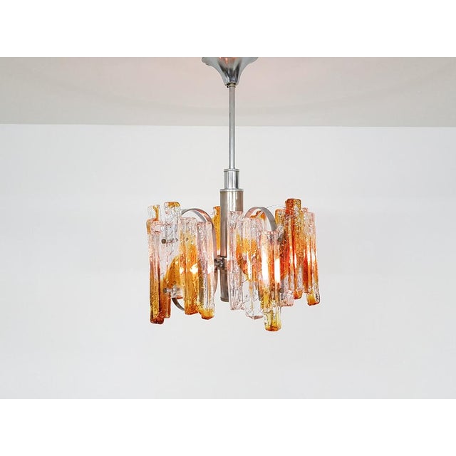 Mid-Century Modern Italian Murano Glass Ceiling Lamp, 1970s For Sale - Image 3 of 4