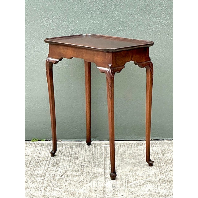 Vintage Carved Clam Shell Tea Table For Sale - Image 12 of 12