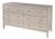 Nora 60 in W. Rectangular Wood 6 Drawer Dresser, Antique Taupe For Sale