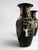 Black Pair of Monumental Chinoiserie Black & Gilt Figural Floor Vases, 36” For Sale - Image 8 of 8