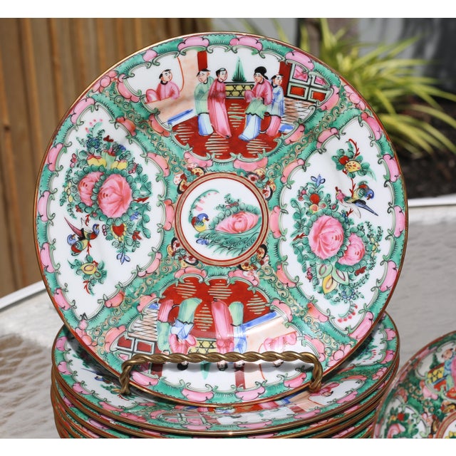 Incredible Collection of Vintage Chinese Rose Medallion Dinnerware