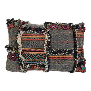 Boho Style Black Pillow Cotton For Sale
