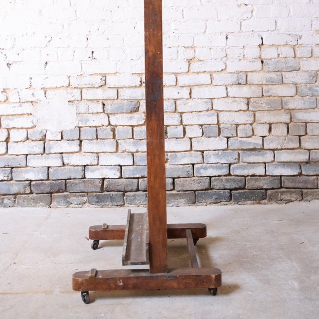 French 20th Century French Wooden Floor Easel For Sale - Image 3 of 3