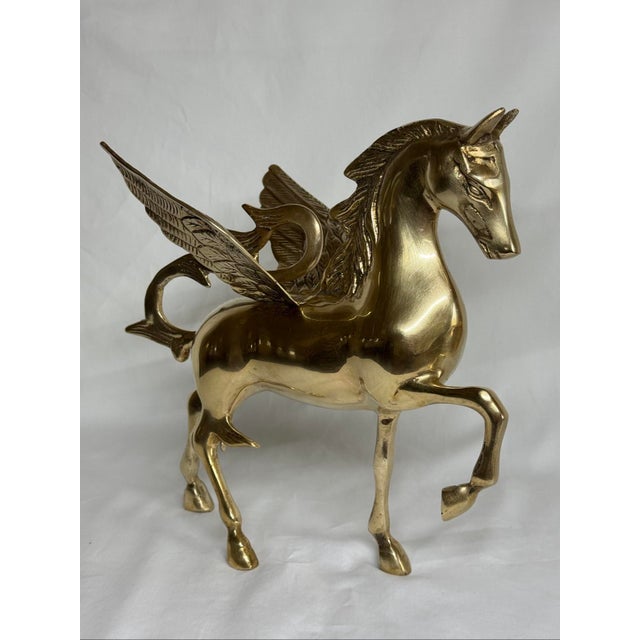 Large 11” Brass Pegasus Winged Horse Figurine For Sale In Phoenix - Image 6 of 12
