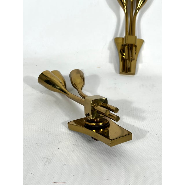 Mid-Century Modern Italian Brass Sconces from Lumi Milano, 1960s, Set of 2 For Sale - Image 6 of 14