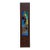 1970s Vertical Wooden Wall Art Colorful Geometric Enamel Copper Inlay For Sale