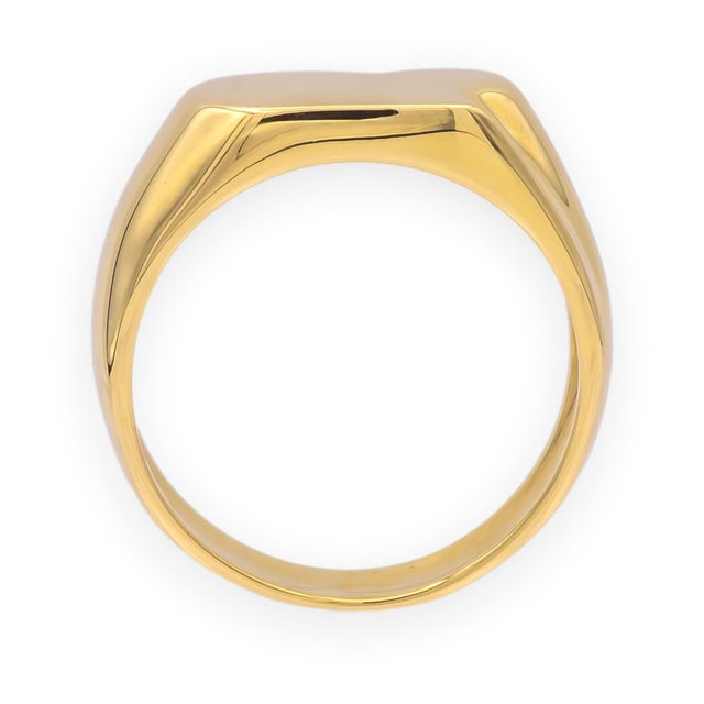 Metal Tiffany & Co. Elsa Peretti Vintage 18k Yellow Gold Full Heart Ring, Size 5.5 For Sale - Image 7 of 7