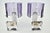 Vintage Mid Century Modern Amethyst Wall Sconces Silver Lights | Fixtures Bedside Purple French Ice Glass - a Pair For Sale - Image 9 of 9
